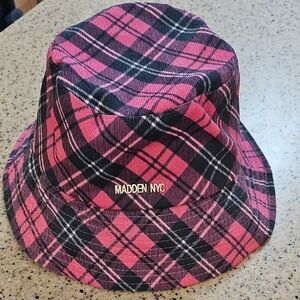 Madfen NYC Plaid Bucket Hat With Soft Fleece Inner